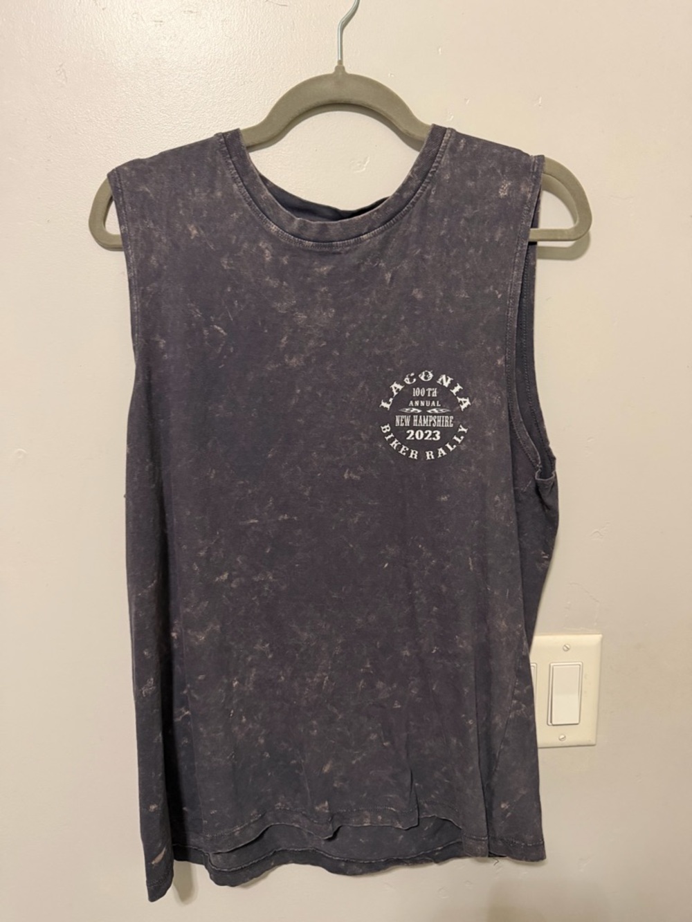 Laconia 2023 Biker Rally Muscle Tee - Washed Black